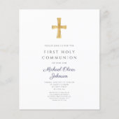 Papier Invitation de première communion pour garçon avec (Devant)