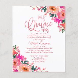 Papier Invitation de Quinceañera à petit budget Bilinguis