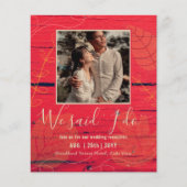 Papier Invitation de réception de mariage à petit budget  (Devant)