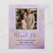 Papier INVITATION De Réception De Mariage BUDGÉTAIRE Avec (Devant)