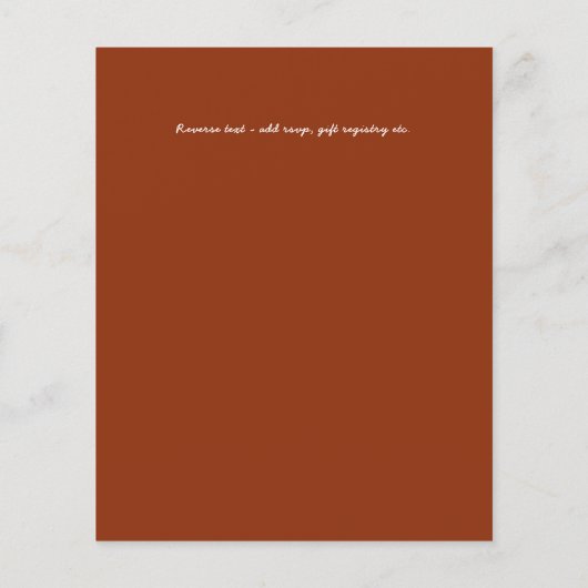 Papier INVITATION De Réception De Mariage BUDGÉTAIRE Avec (Dos)