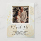 Papier INVITATION De Réception De Mariage BUDGÉTAIRE Avec (Devant)