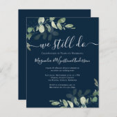 Papier Invitation de renouvellement Eucalyptus Vow Budget (Devant / Derrière)