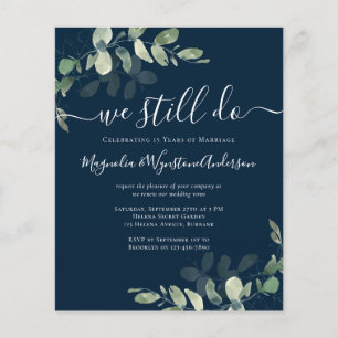 Papier Invitation de renouvellement Eucalyptus Vow Budget