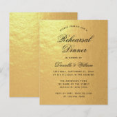 Papier Invitation de répétition de dîner à budget en feui (Devant / Derrière)