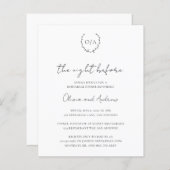 Papier Invitation de répétition de dîner de budget à mono (Devant / Derrière)