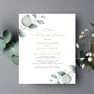 Papier Invitation de répétition de dîner de verdure de bu