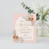 Papier Invitation de répétition de dîner Terracotta Pampa (Debout devant)