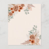 Papier Invitation de répétition de dîner Terracotta Pampa (Dos)