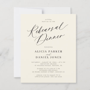 Papier Invitation de répétition de mariage élégante et éc