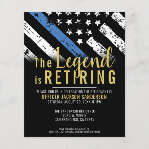 Papier Invitation de retraite de police de budget ligne b