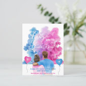 Papier Invitation de révélation du sexe du couple à la fu (Debout devant)