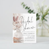 Papier Invitation de script de Fête des mariées de gramin (Debout devant)