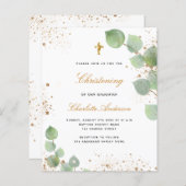 Papier Invitation de script eucalyptus à la hausse du bud (Devant / Derrière)