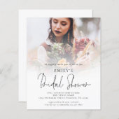 Papier Invitation de script Fête des mariées de superposi (Devant / Derrière)