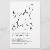 Papier Invitation de script manuscrit noir (Devant)