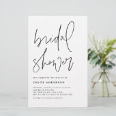 Papier Invitation de script manuscrit noir (Debout devant)