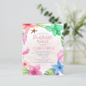 Papier Invitation de soirée Budget tropical bacheloror (Debout devant)