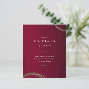 Papier Invitation de soirée cocktail élégante et budget p