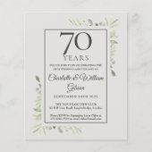 Papier Invitation de verdure pour le 70e anniversaire de (Devant)