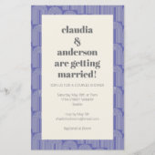 Papier Invitation de Wedding shower violet de ligne d'arc (Devant)