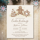 Papier Invitation d'échange de biscuits de Noël pour les 