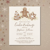 Papier Invitation d'échange de biscuits de Noël pour les 