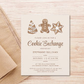 Papier Invitation d'échange de biscuits de Noël pour les