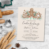 Papier Invitation d'échange de biscuits de Noël pour les 