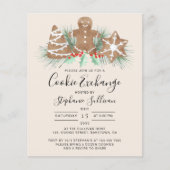 Papier Invitation d'échange de biscuits de Noël pour les  (Devant)