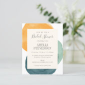 Papier Invitation d'Fête des mariées Turquoise d'aquarell (Debout devant)
