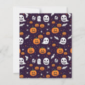 Papier Invitation d'Halloween Black & Orange Boo (Dos)