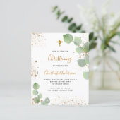 Papier Invitation d'or à l'eucalyptus (Debout devant)