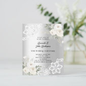 Papier Invitation du 25e anniversaire du mariage Silver (Debout devant)
