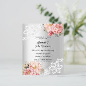 Papier Invitation du 25e anniversaire du mariage Silver r (Debout devant)
