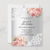 Papier Invitation du 25e anniversaire du mariage Silver r (Devant)