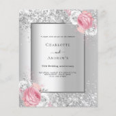 Papier Invitation du 25e anniversaire mariage à la florai (Devant)