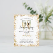 Papier Invitation du 50e anniversaire du Mariage du budge (Debout devant)