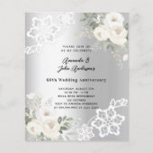 Papier Invitation du 60e anniversaire du mariage Silver (Devant)