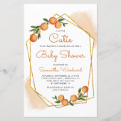 Papier Invitation du Baby shower Budget Orange Little Cut (Devant)