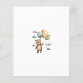 Papier Invitation du Baby shower budgétaire de l'ours d'a (Dos)