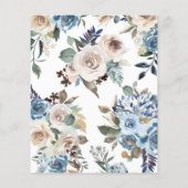 Papier Invitation du Baby shower Citrouille bleu Budget (Dos)