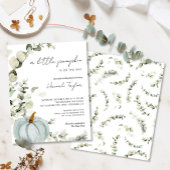 Papier Invitation du Baby shower Citrouille bleu Budget
