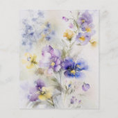 Papier Invitation du Baby shower d'aquarelle rustique Bud (Dos)