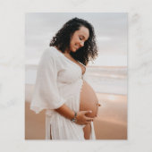 Papier Invitation du Baby shower de budget photo Hello mo (Dos)