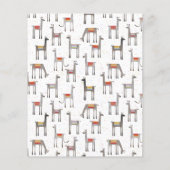 Papier Invitation du Baby shower de Llama Budget (Dos)