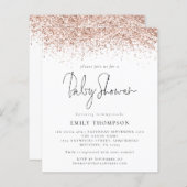 Papier Invitation du Baby shower de Parties scintillant d (Devant / Derrière)