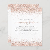 Papier Invitation du Baby shower de Parties scintillant d (Devant / Derrière)