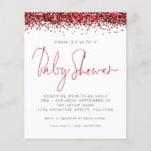 Papier Invitation du Baby shower de Parties scintillant r (Devant)