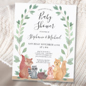 Papier Invitation du Baby shower des couples de bois